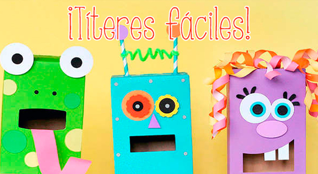 Taller para niños. Crea títeres con cajas de cartón