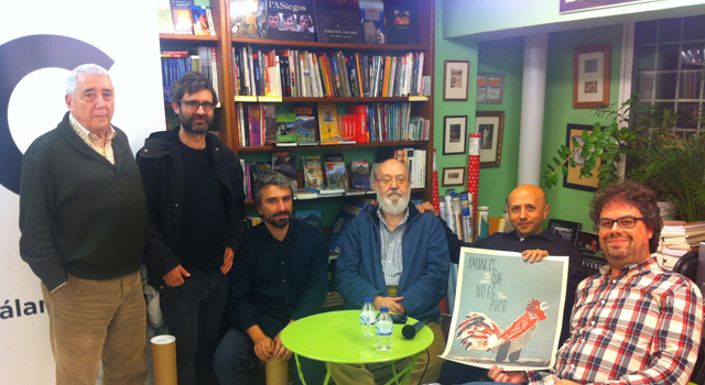 El director de cine José Luis Cuerda en Librería Cálamo