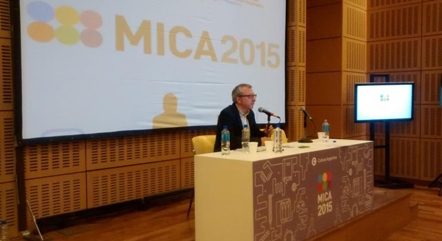 Paco Goyanes, de Librería Cálamo, en el MICA 2015